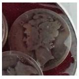 (3) Mercury Dimes - 1920 P/D/S