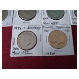 (10) Kennedy Half Dollars - Includes Proof & Uncirculated