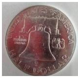 (2) Slabbed Franklin Half Dollars