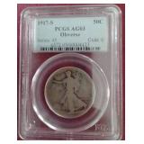1917-S (Obverse) Walking Liberty Half Dollar - PCGS AG03
