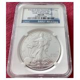 2001(S) American 1 oz Silver Eagle - NGC MS69