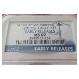 2001(S) American 1 oz Silver Eagle - NGC MS69