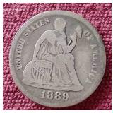 1889 Liberty Seated Dime