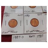 (8) Proof & Uncirculated Pennies