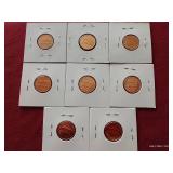 (8) Proof & Uncirculated Pennies