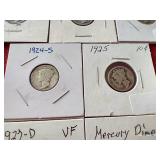 (7) Mercury Dimes
