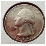 (6) 90% Silver Washington Quarters