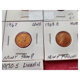 (10) Pennies - Mostly Uncirculated & Proof