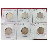 (6) Nickels - Uncirculated & Proofs