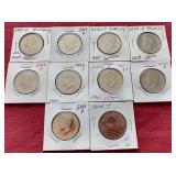(10) Kennedy Half Dollars - Mostly Uncirculated