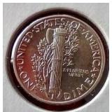 Uncirculated 1943 Mercury Dime