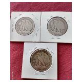 (3) Walking Liberty Half Dollars