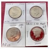 (4) Proof Kennedy Half Dollars
