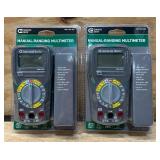 Commercial Electric Manual-Ranging Multimeter lot of 2