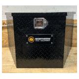 Northern Tool + Equipment Trailer Tongue Box, 34in. x 19in. x 18in. x 16in., Aluminum, Gloss Black, Paddle Latch Msrp $339.99