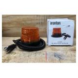 Ironton LED Beacon Warning Light, 5.5in., 30 Watts, Amber Lens