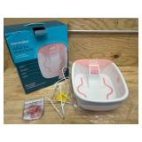 Homedics Bubble Bliss Deluxe Foot Spa Invigorating Bubble Action Relaxes and Soothes Tired Feet- Pink