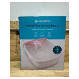 Homedics Bubble Bliss Deluxe Foot Spa Invigorating Bubble Action Relaxes and Soothes Tired Feet- Pink