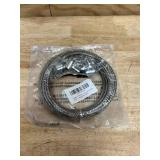 Thickened 3/16" 25ft Stainless Steel Cable with Wire Rope Clip, Thimble and Aluminum Crimping Loop Sleeve, 7X19 Strands Aircraft Cable, 3700lbs Breaking Strength for Deck Railing, String Lights