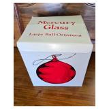 Vintage Department 56 Mercury Glass Christmas Ball (red)