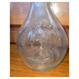 Glass George Washington Flask and Pepper Grinder Shaped as a Wine Bottle.