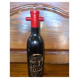 Glass George Washington Flask and Pepper Grinder Shaped as a Wine Bottle.
