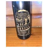 Glass George Washington Flask and Pepper Grinder Shaped as a Wine Bottle.