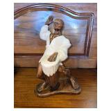 Vintage Ceramic Figurine, African Drummer