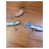 Lot of 3 Fishing Lures, Blue and Frog