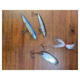 4 Lures, Jigs, 1 Rapla, 1 Spoon
