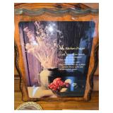 Wall Decorations Heart mirror with Candle Holder, Kitchen Prayer, Rose Art