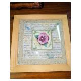 Wall Decorations Heart mirror with Candle Holder, Kitchen Prayer, Rose Art