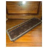 Cornwall Wood Candle Holder Lantern, made in the USA, Metal Tray