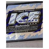 MAN CAVE Budweiser Ice Mirror, Wall Hanging