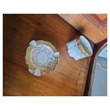 Keepsake Box, Set of Ashtrays and a Matching Holder.