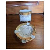 Keepsake Box, Set of Ashtrays and a Matching Holder.
