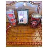 Little Girl Coke Print, Coke Cups, Coke Coffee Can