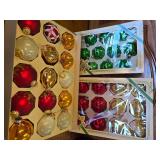 2 Christmas Cookie Plates and Lots of Vintage Christmas Ornaments
