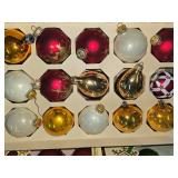 2 Christmas Cookie Plates and Lots of Vintage Christmas Ornaments