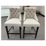 Safavieh Eleni Tufted Wing Back Barstool (Set of 2) - MSRP $545