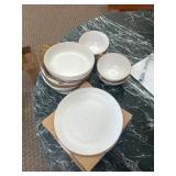 Stone + Lain - Lauren 12-Piece Dinnerware set, Stoneware, White Speckled - MSRP $95