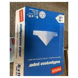 Large Lot of Staples Copy and Multipurpose Paper Assorted Sizes and Colors