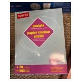 Large Lot of Staples Copy and Multipurpose Paper Assorted Sizes and Colors