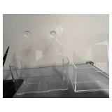 Office Desk Accessory Lot with Dell Monitor, Organizers, Staplers, and Pens