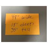 Metal Utility Shelf 3-Tier 48in Wide x 18in Deep x 35in Tall