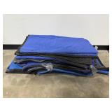 Set of 10 Moving Blankets Blue and Black
