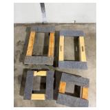 Set of 4 Carpeted Furniture Dollies with Casters