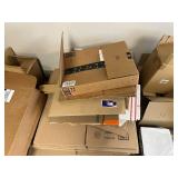 Lot of Shipping Supplies: Cardboard Boxes, Bubble Wrap, and Half Sheet Labels