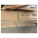 Lot of Shipping Supplies: Cardboard Boxes, Bubble Wrap, and Half Sheet Labels