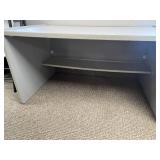 Office Desk, 4 Foot Folding Table, and White Step Stool Set